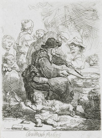 Die Pfannkuchenfrau von Rembrandt van Rijn
